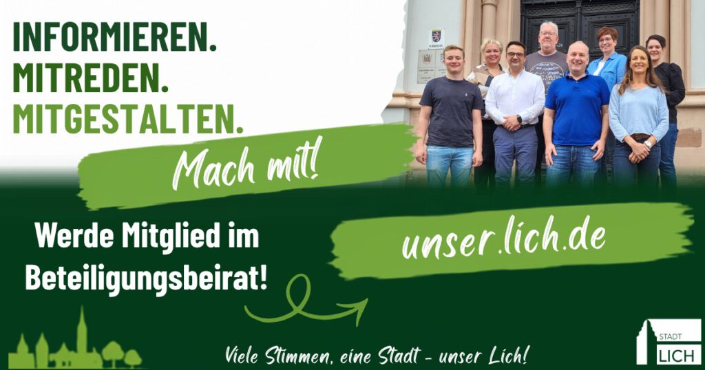 Die BfL informiert: Werde Mitglied im Beteiligungsbeirat der Stadt Lich