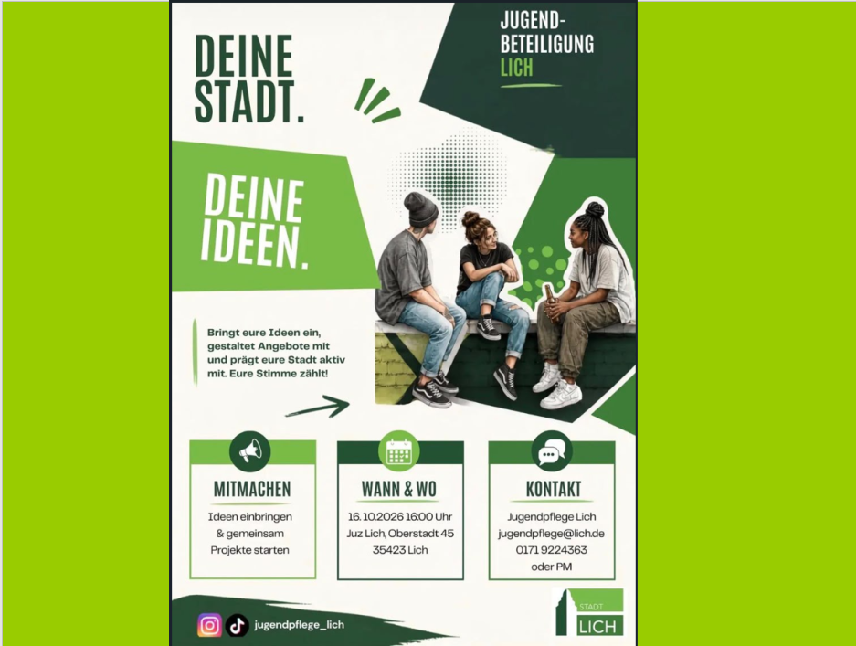 Die BfL informiert: Treffen zur Jugendbeteiligung in Lich