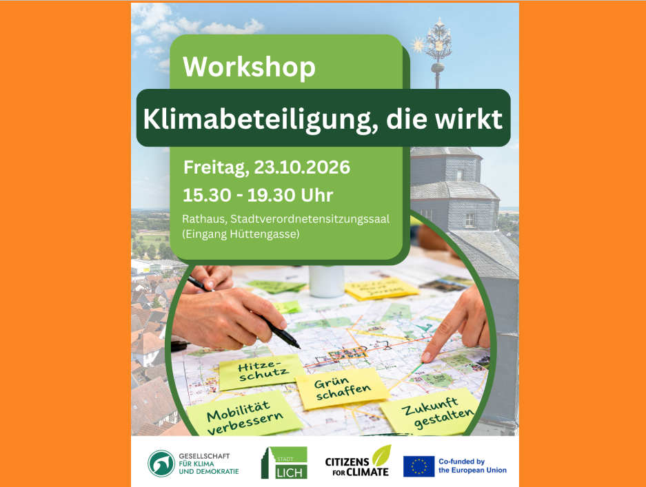 Die BfL informiert: Einladung zum Klima Workshop in Lich